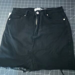 Stylish Black Denim Kids Skirt